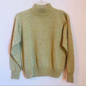 Vintage 80s gold mockneck sweater